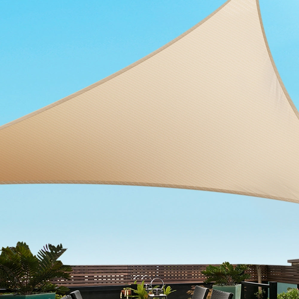 Instahut Shade Sail Triangle Sun Canopy 6.1x6.1x6.1M UV Block, Weather Resistant - SuperSaverAU - view 5
