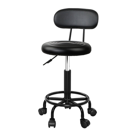 Artiss Salon Stool Swivel Chair Backrest - SuperSaverAU - view 1