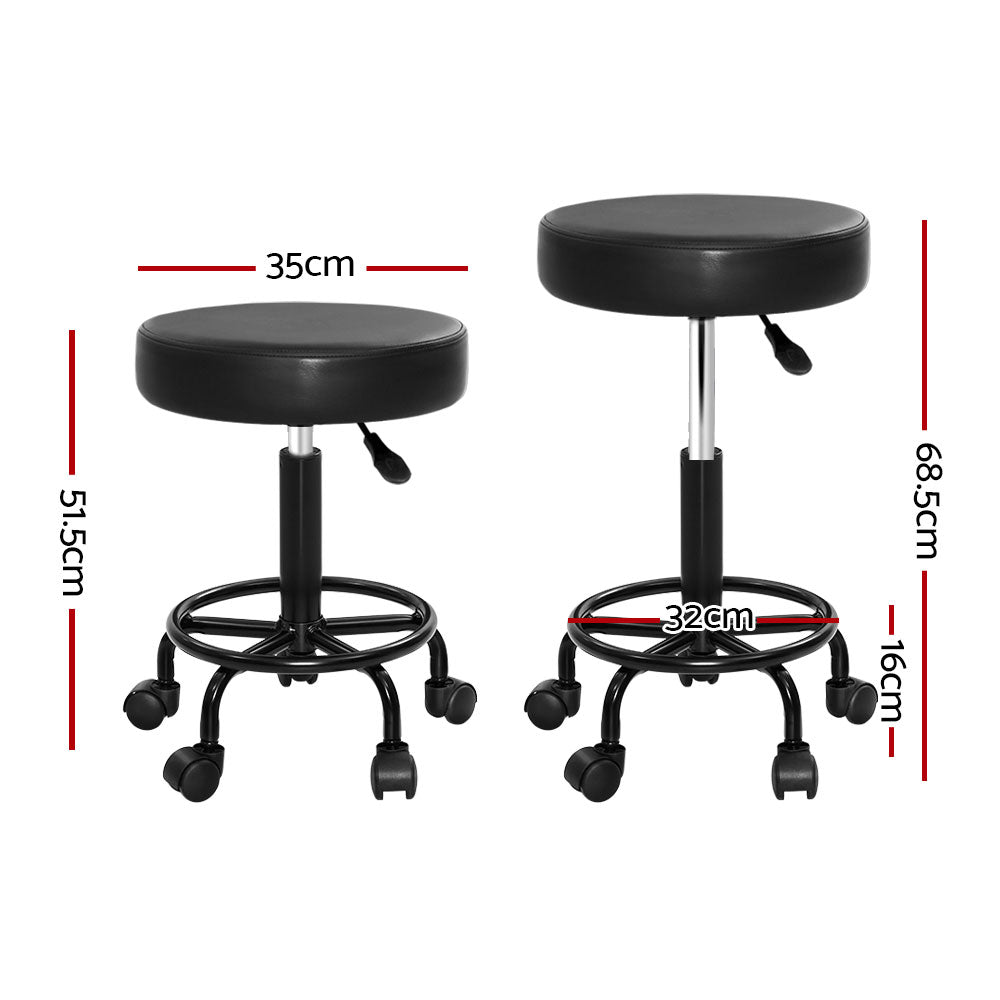 Artiss Salon Stool Round Swivel Chair - SuperSaverAU - view 2