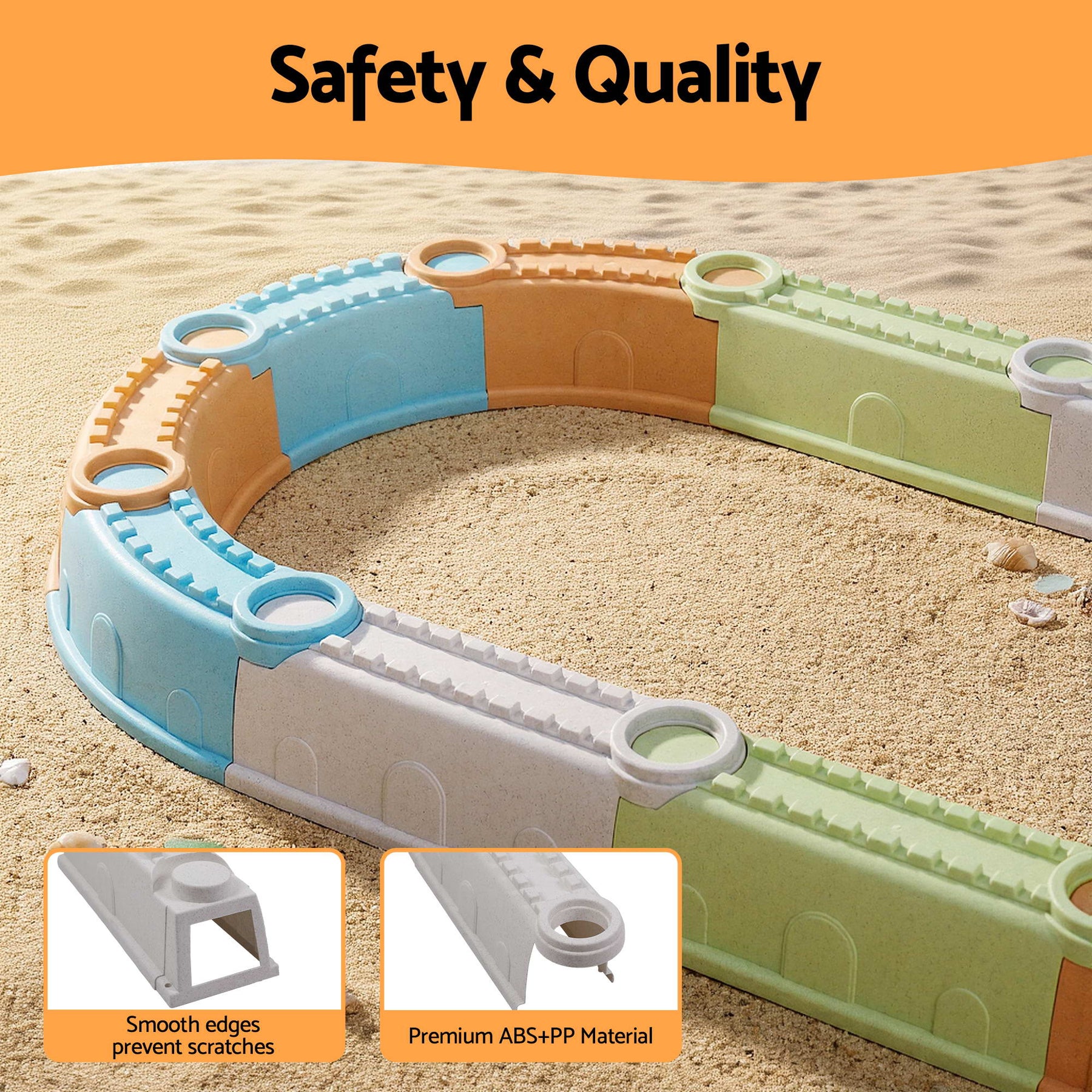 Keezi Kids Sandpit Set Beach Toys Sand Box Outdoor Backyard Play Area - SuperSaverAU - view 7