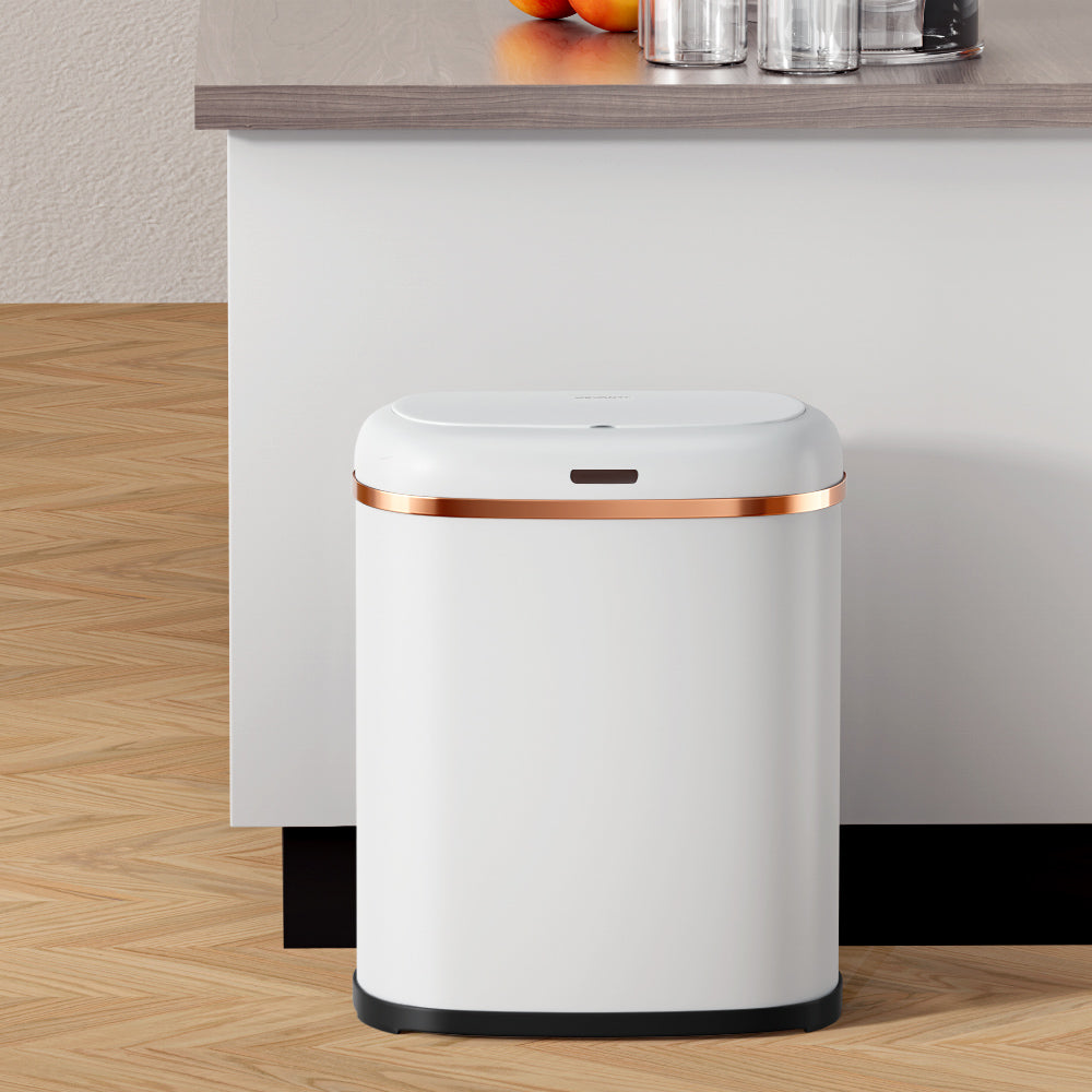 Devanti Motion Sensor Bin 38L with Soft Close Lid - White