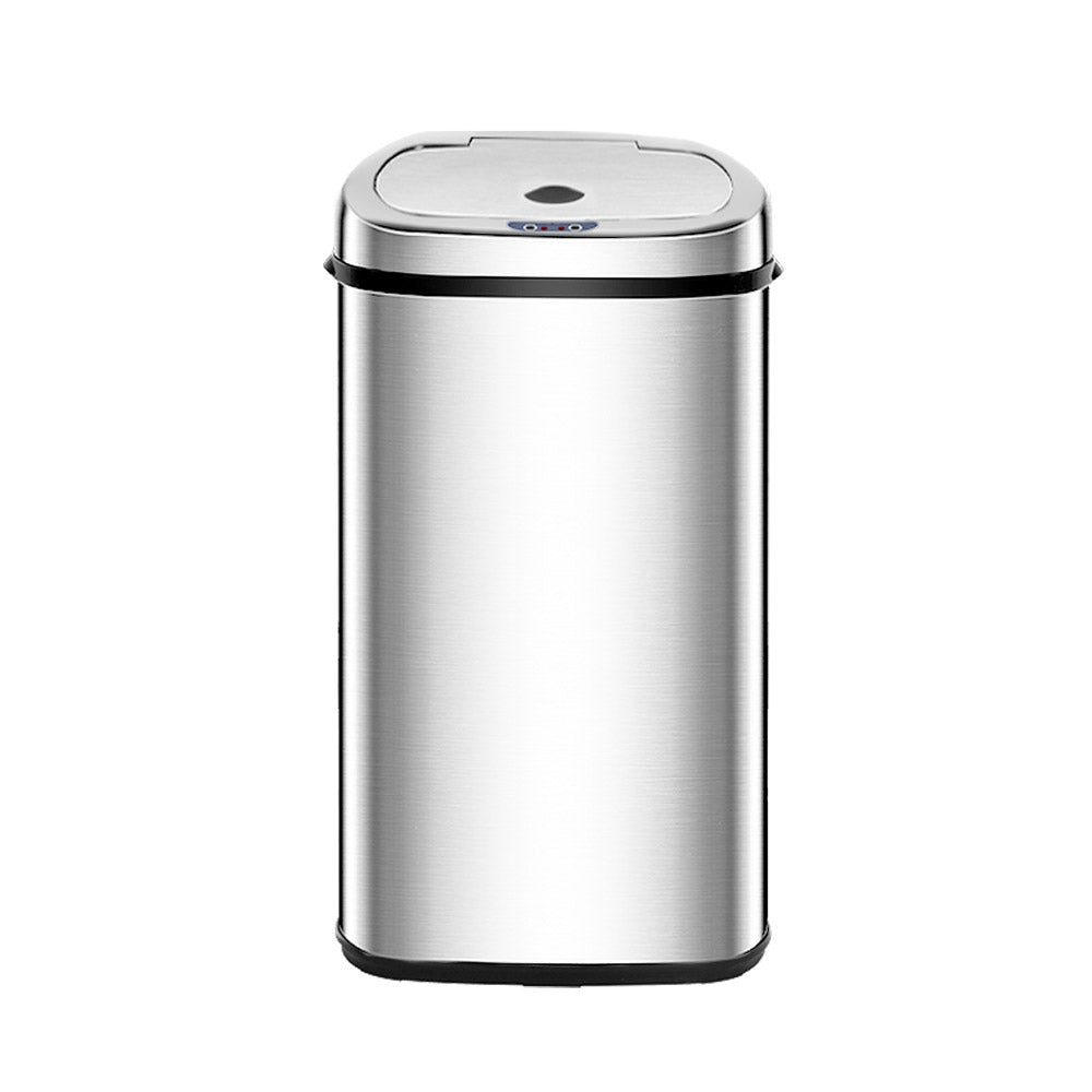 Devanti 50L Motion Sensor Bin - Stainless Steel, Hands-Free, Noise-Free, Odour-Free - SuperSaverAU - view 2