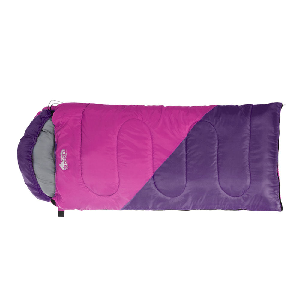 Weisshorn 172cm Children's Thermal Sleeping Bag - Pink, Water-Resistant, Lightweight - SuperSaverAU - view 3