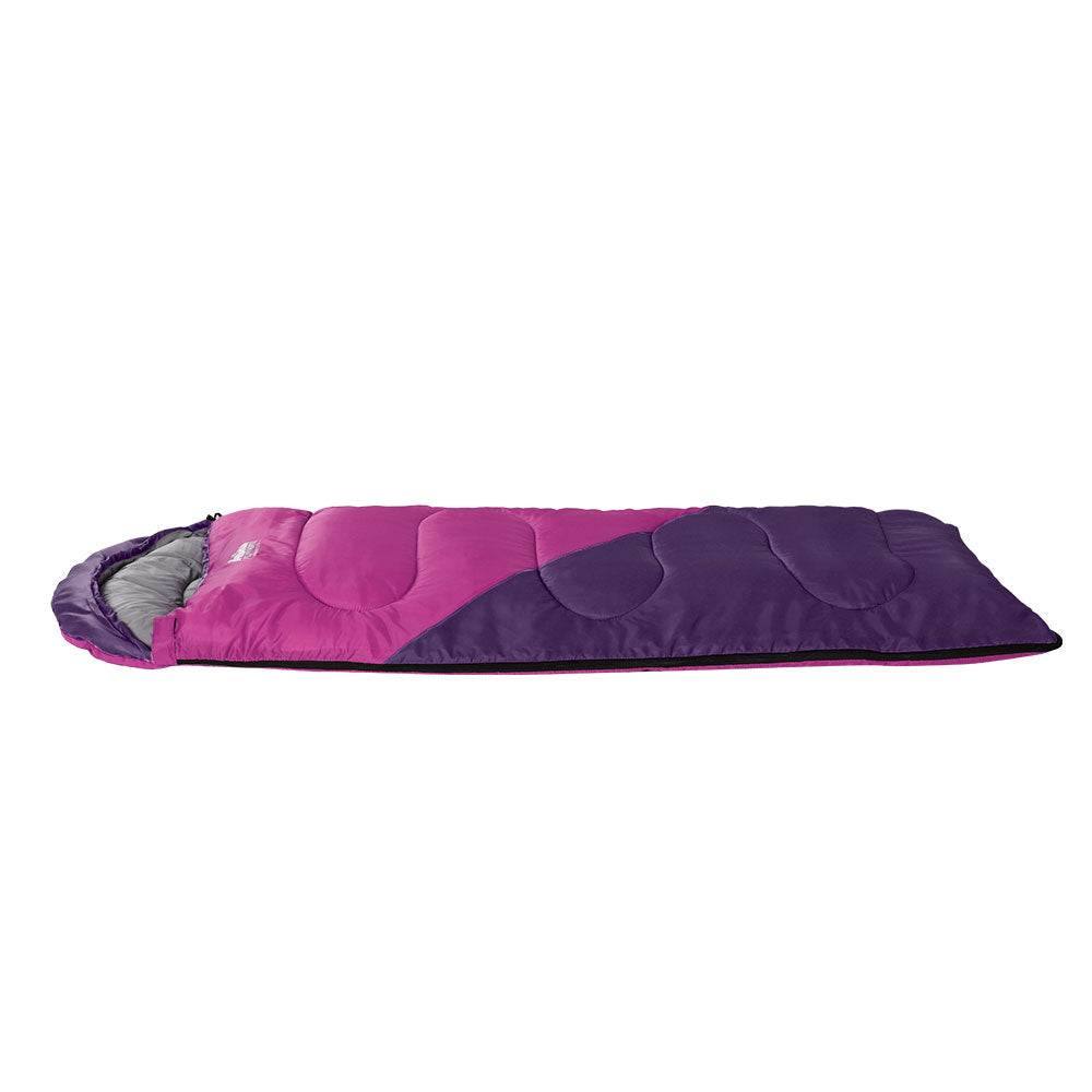 Weisshorn 172cm Children's Thermal Sleeping Bag - Pink, Water-Resistant, Lightweight - SuperSaverAU - view 4