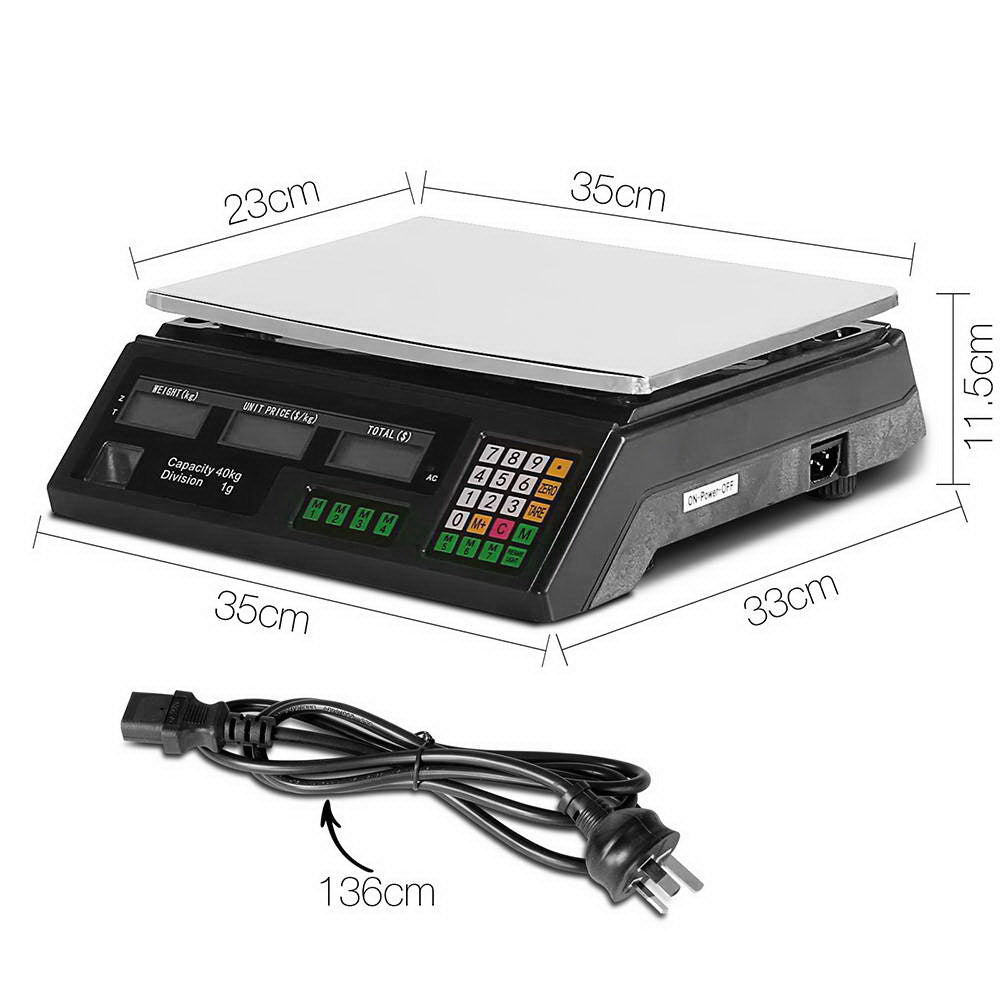 Emajin 40kg Digital Counting Scale - Rechargeable, 1g Increment, Large LCD - SuperSaverAU - view 2
