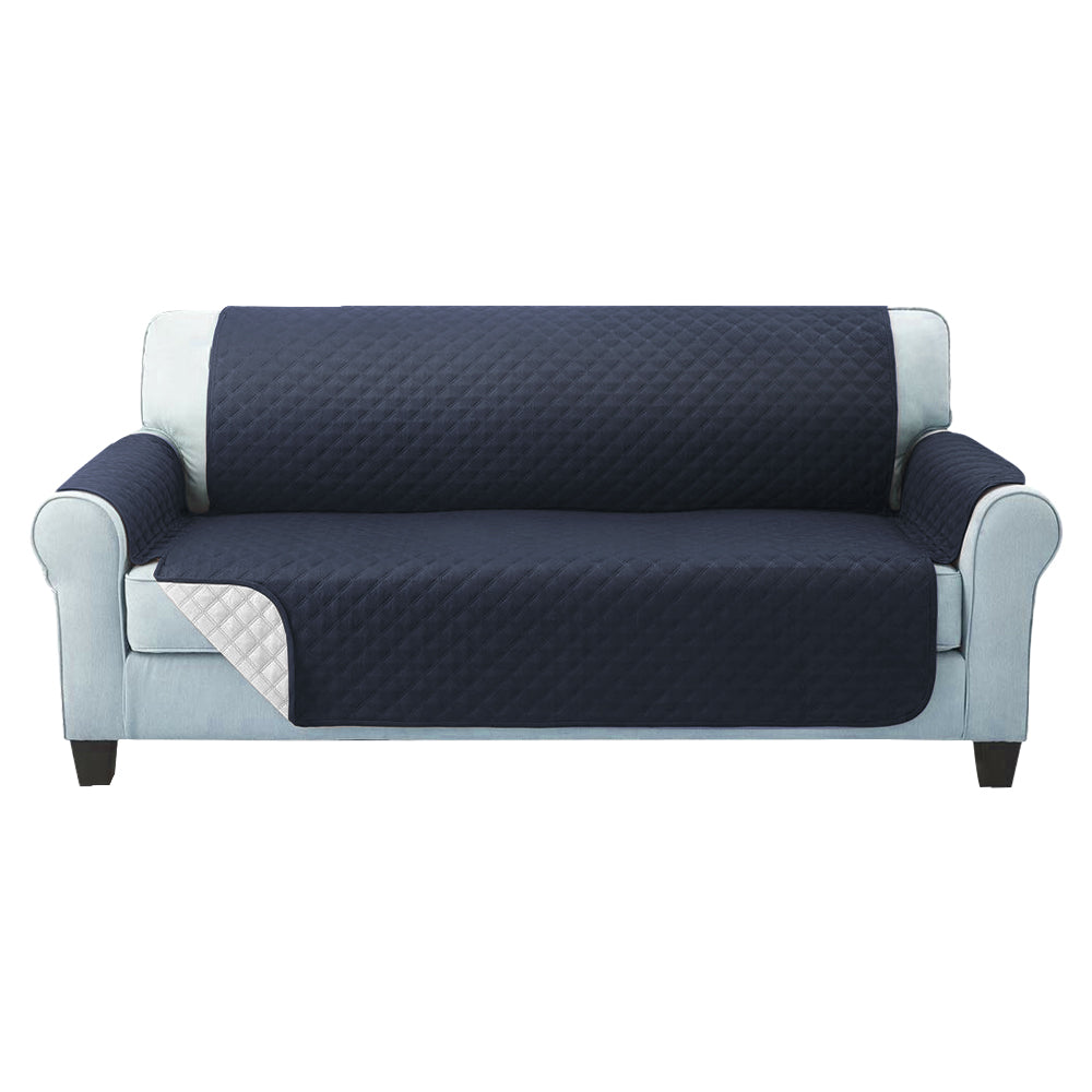 Artiss Sofa Cover Couch Covers 3 Seater Quilted Dark Grey - SuperSaverAU - view 3