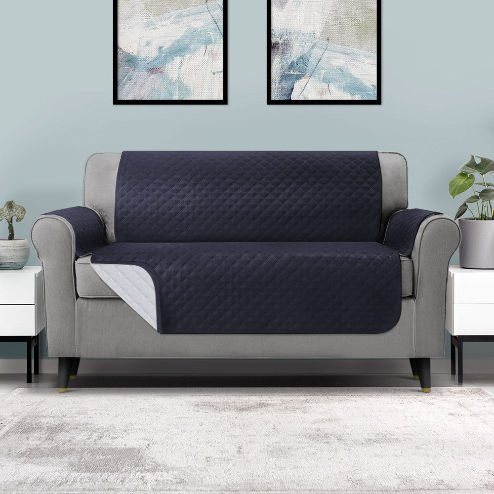 Artiss 3-Seater Sofa Cover 100% Water Resistant Dark Grey, Diamond-Quilted Design - SuperSaverAU - view 8