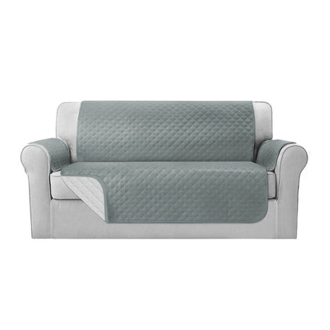 Artiss 3 Seater Sofa Cover 100% Water Resistant Grey with Diamond-Quilted Design