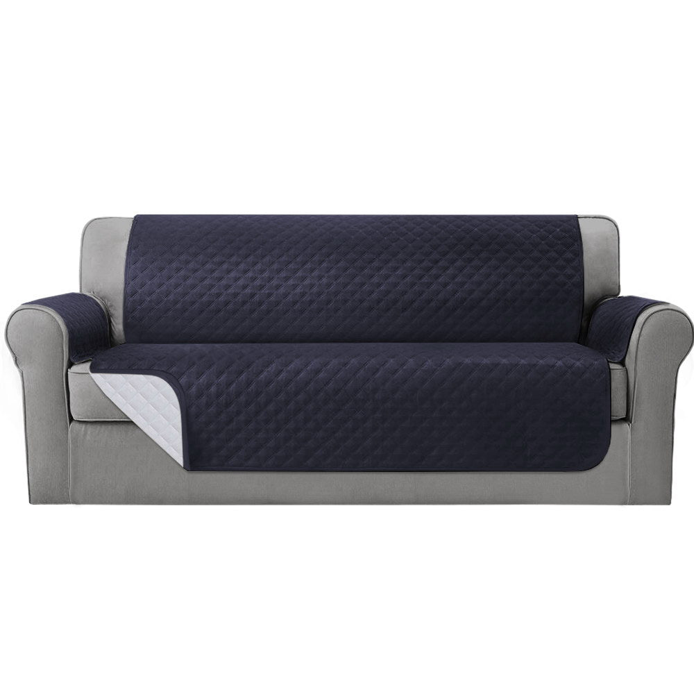 Artiss 4-Seater Sofa Cover 100% Water Resistant Dark Grey, Diamond-Quilted Design - SuperSaverAU - view 1