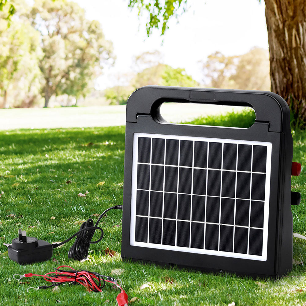 Giantz Solar Electric Fence Energiser with 10km Range - 0.3J
