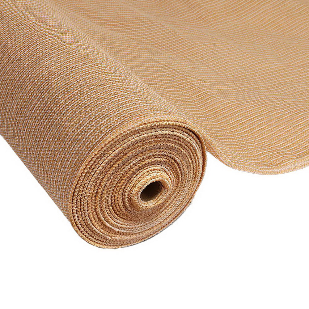 Instahut 10m Shade Cloth Roll 1.83m UV-Stabilized 50% Shade Coverage Beige - SuperSaverAU - view 6