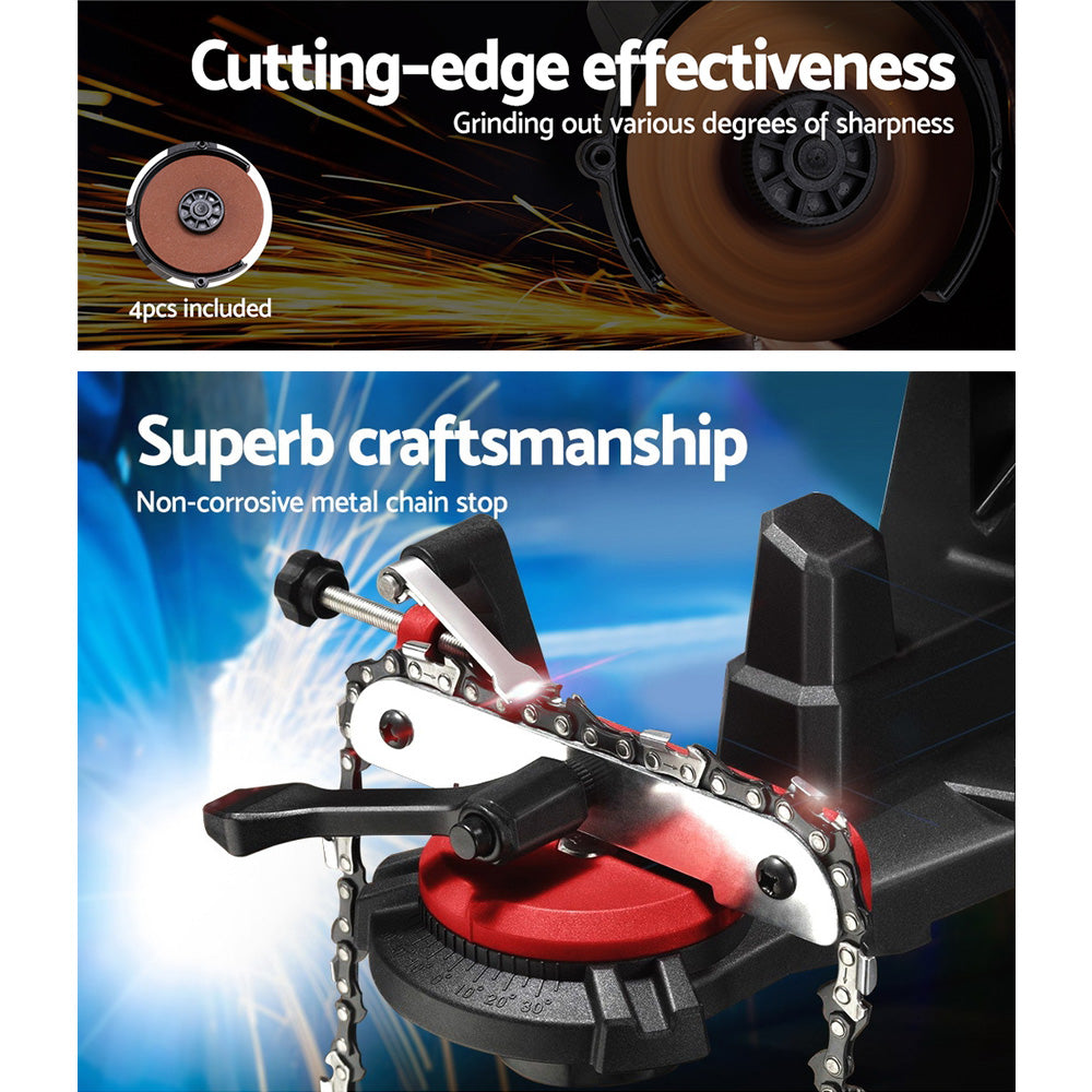 Giantz Chainsaw Sharpener Electric Chain Blade Sharpening Tool Grinder - SuperSaverAU - view 4