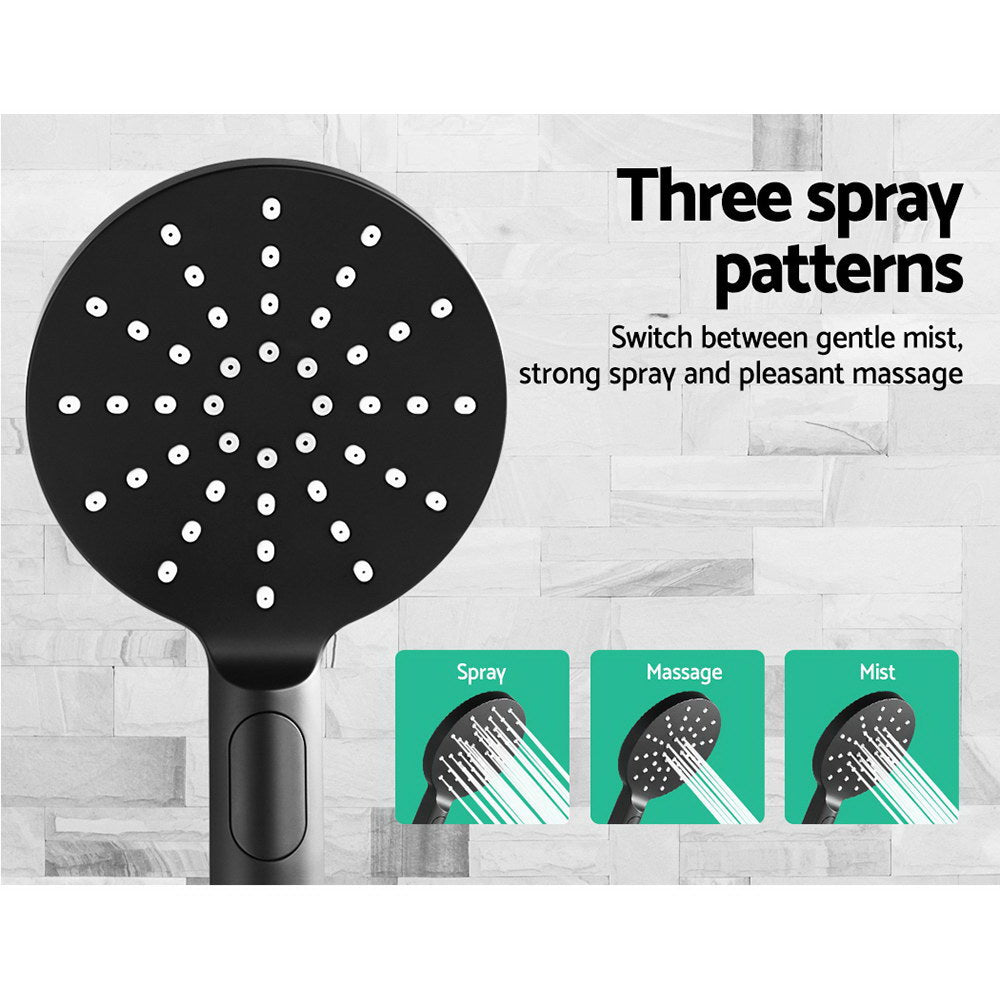 Cefito 9" Rain Shower Head Set, Handheld, Matte Black, 3-Spray, Brass Body - SuperSaverAU - view 5