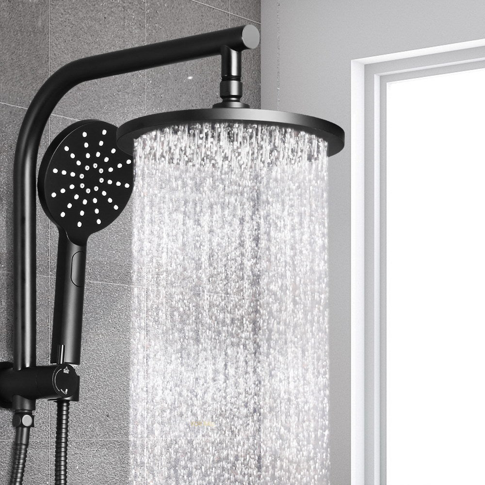 Cefito 9" Rain Shower Head Set, Handheld, Matte Black, 3-Spray, Brass Body - SuperSaverAU - view 8