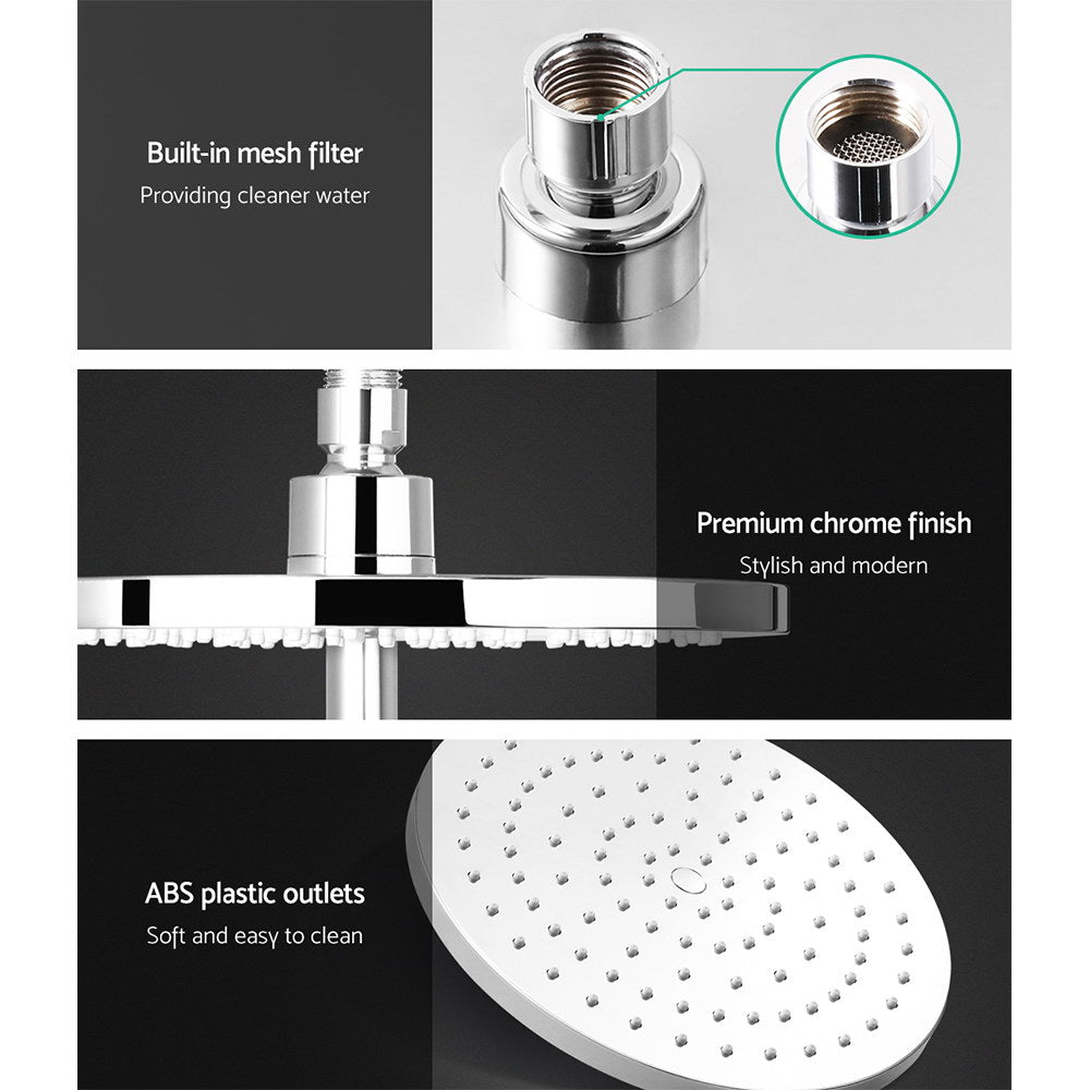 Cefito 9'' Rain Shower Head Set Handheld Round High Pressure Chrome - SuperSaverAU - view 4