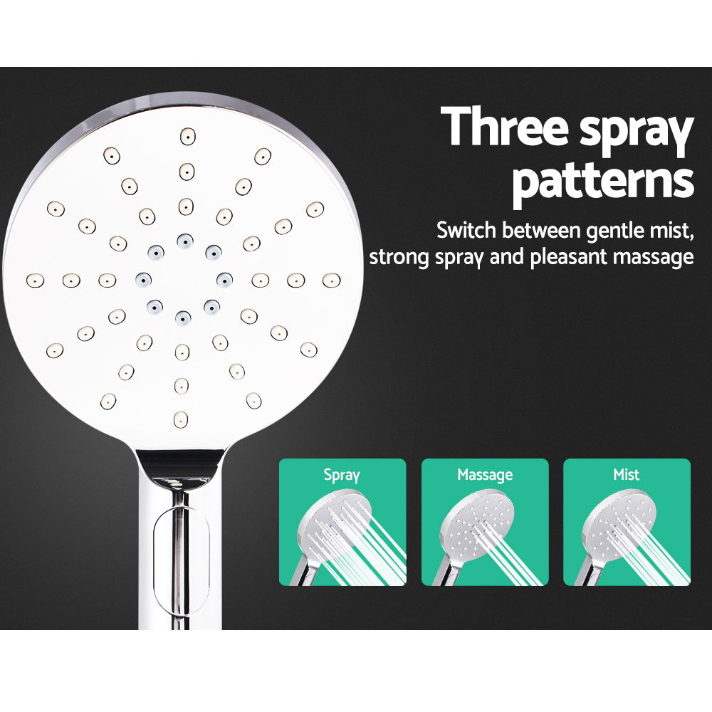 Cefito 9'' Rain Shower Head Set Handheld Round High Pressure Chrome - SuperSaverAU - view 7
