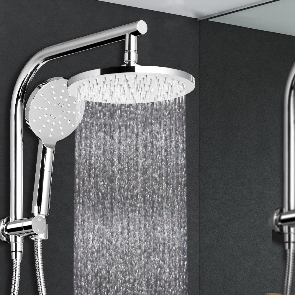 Cefito 9'' Rain Shower Head Set Handheld Round High Pressure Chrome - SuperSaverAU - view 8