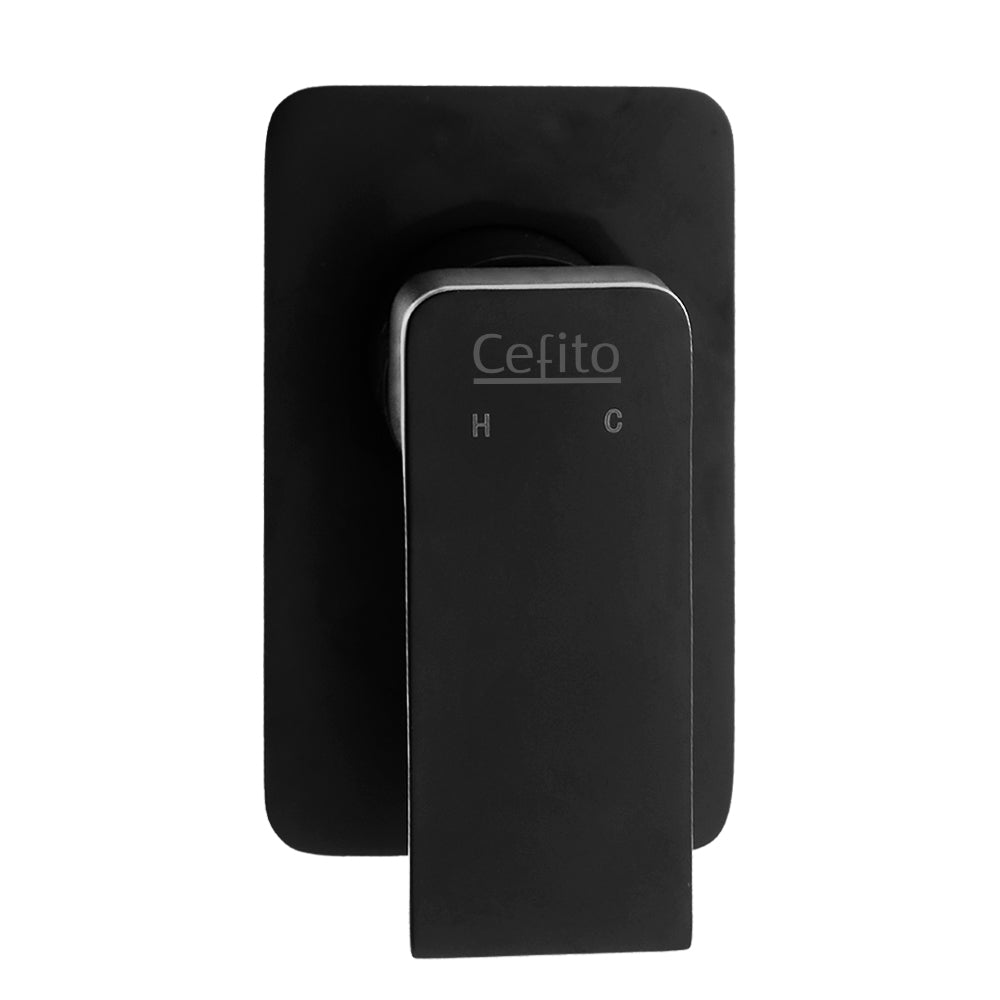 Cefito Shower Mixer Tap Brass Hot Cold Matte Black Leakproof 35mm Ceramic - SuperSaverAU - view 3