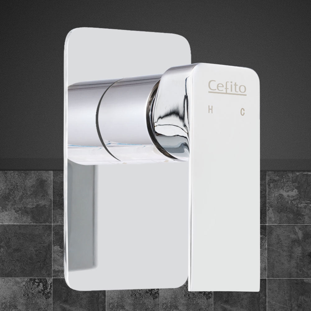 Cefito Shower Mixer Tap Brass Hot Cold Chrome Finish Leakproof 35mm Cartridge - SuperSaverAU - view 8