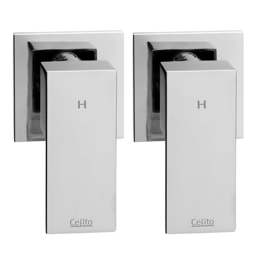 Cefito Shower Taps Set Brass Hot Cold Wall Assembly WaterMark Certified Chrome Finish - SuperSaverAU - view 2