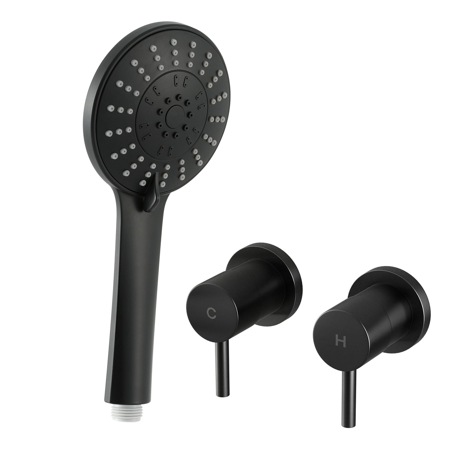 Cefito 4.5" Handheld Shower Head Round with Wall Twin Swivel Bathroom Tap - SuperSaverAU - view 2