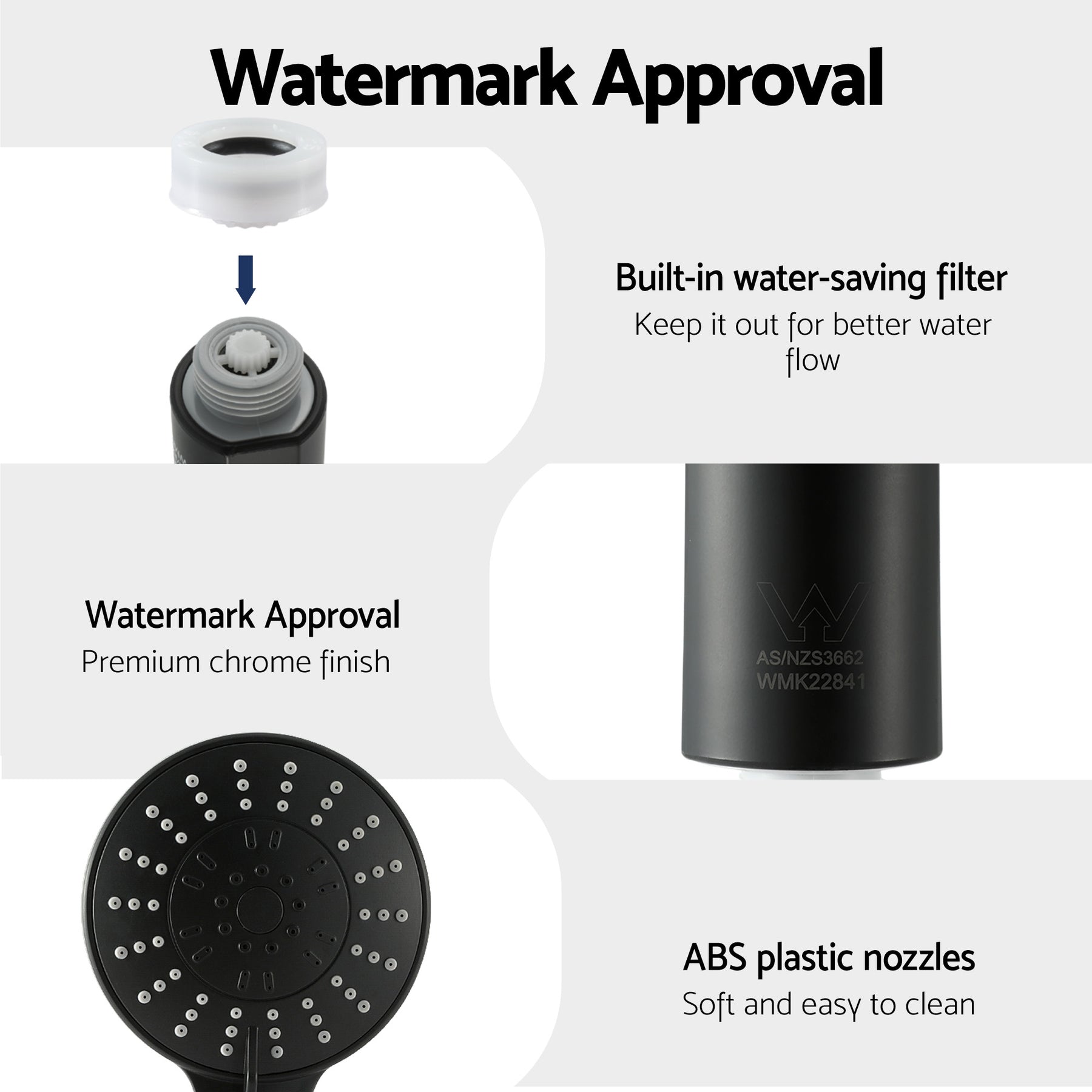 Cefito 4.5" Handheld Shower Head Round with Wall Twin Swivel Bathroom Tap - SuperSaverAU - view 7