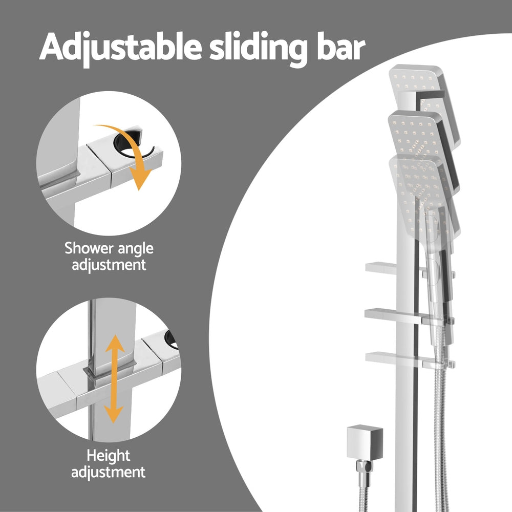Handheld Shower Head 3.1" High Pressure Silver with Water-Saving Filter & 3 Spray Modes - SuperSaverAU - view 6