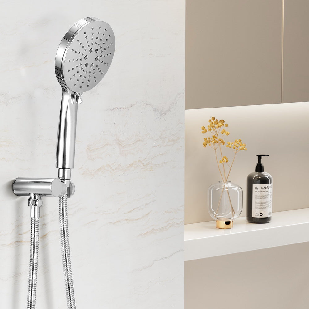4.7'' Handheld Shower Head with Holder - High Pressure Silver - SuperSaverAU - view 7
