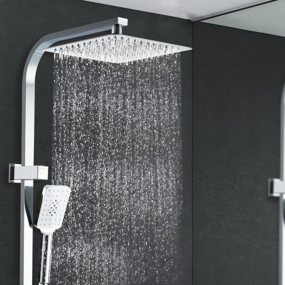 Cefito 10'' Rain Shower Head Set Handheld Square High Pressure Chrome - SuperSaverAU - view 8