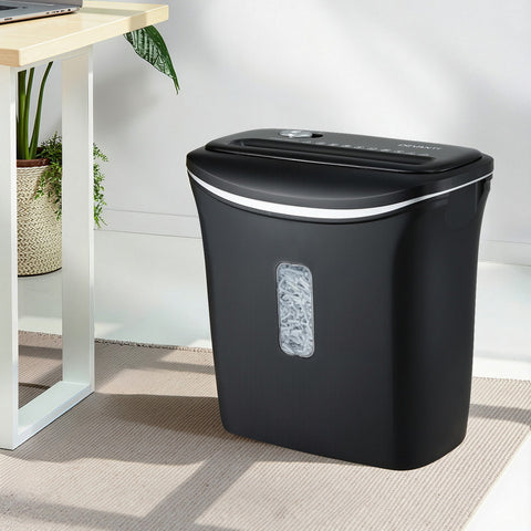 Devanti 12L Cross-Cut Shredder for Home Office - 8-Sheet Capacity - SuperSaverAU - view 1
