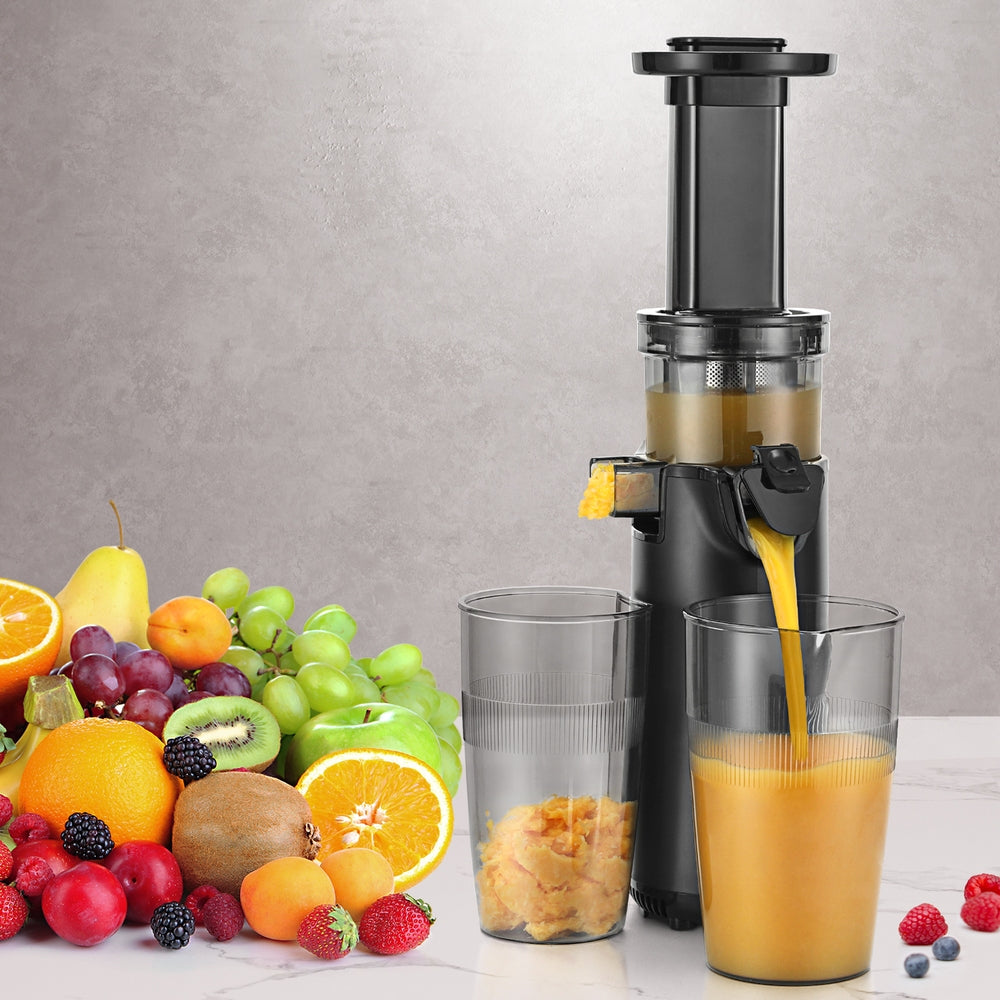 Devanti Slow Juicer Cold Press Fruit Juice Extractor 130W Black - SuperSaverAU - view 7