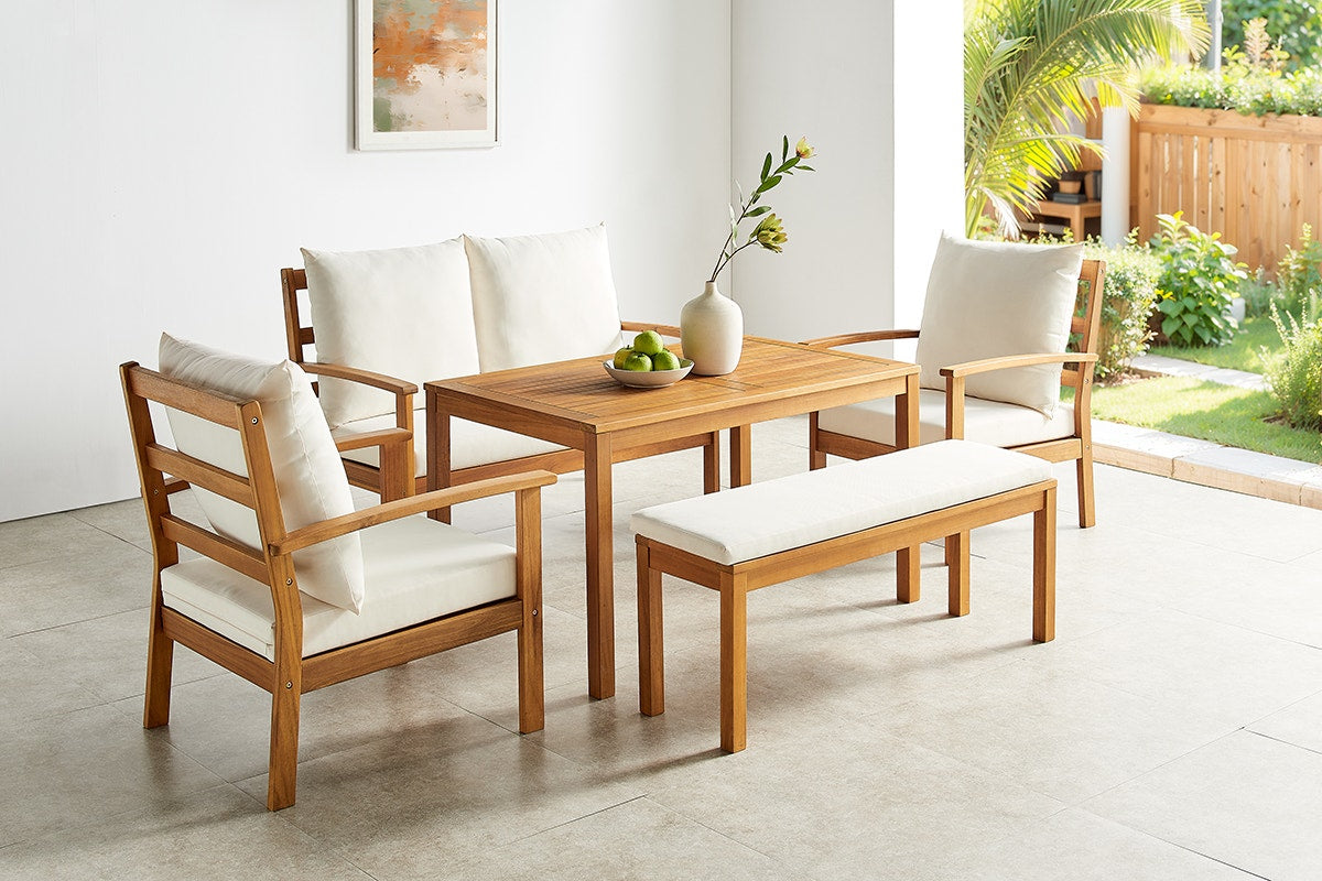 Shangri-La 6 Seater Almora Outdoor Lounge Dining Set