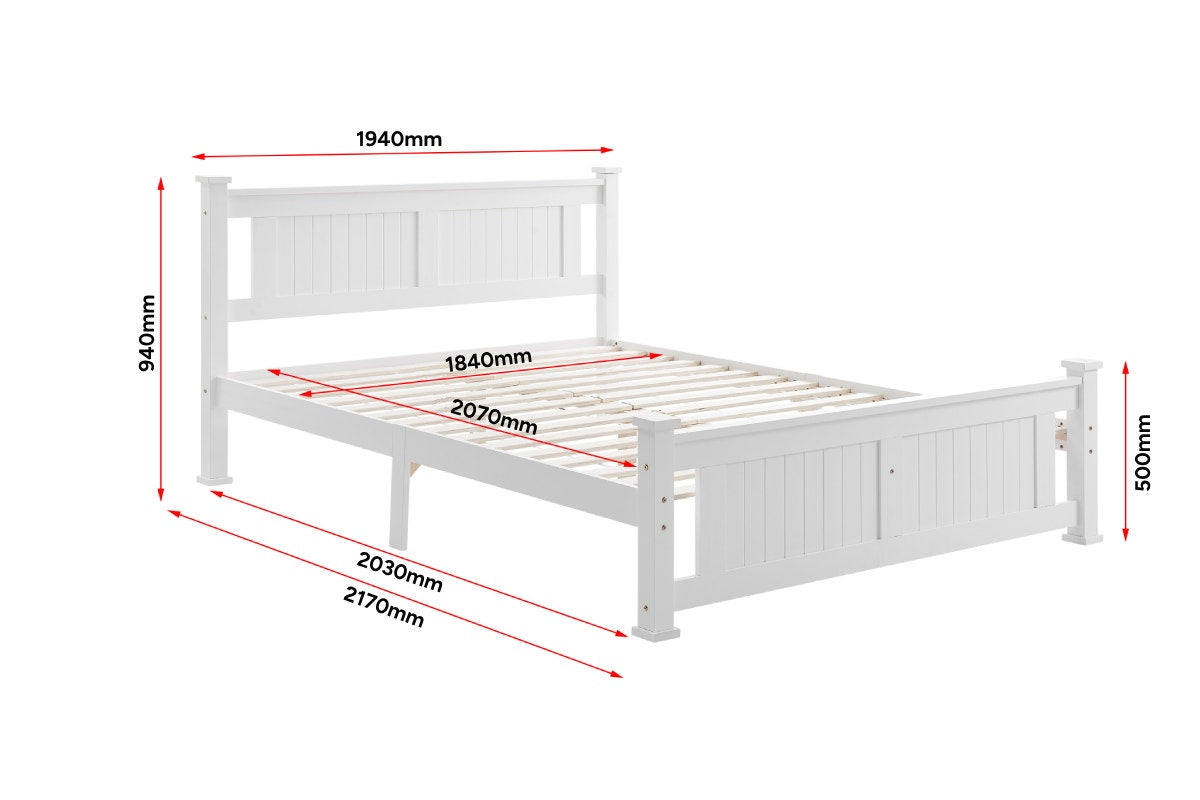 Shangri-La Mila Bed King Frame - White - SuperSaverAU - view 6