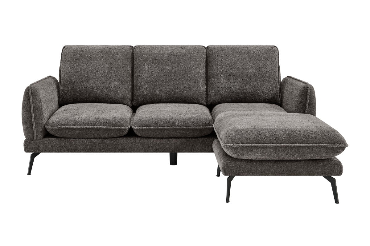 Shangri-La Bellamy 3 Seater Sofa with Reversible Chaise (Charcoal)