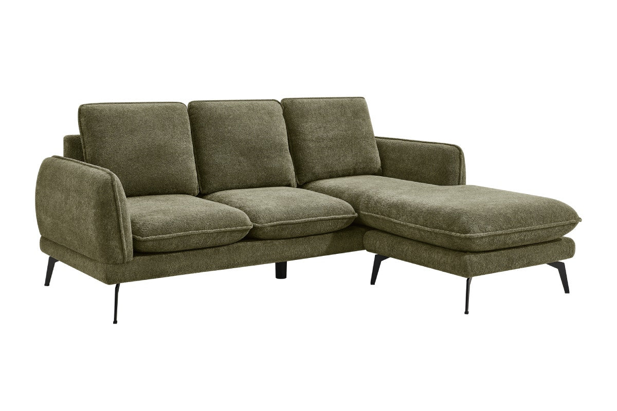 Shangri-La Bellamy 3 Seater Sofa with Reversible Chaise (Green)