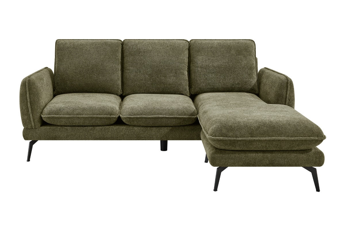 Shangri-La Bellamy 3 Seater Sofa with Reversible Chaise (Green)