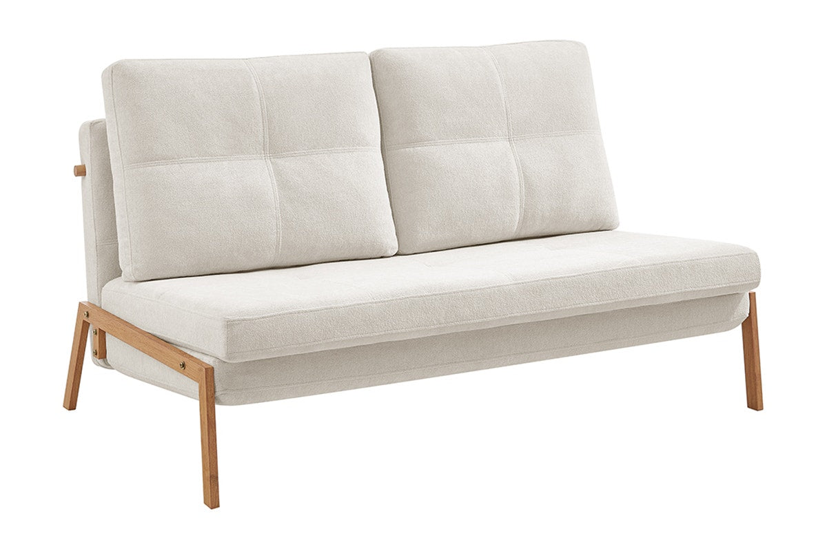 Shangri-La Brad Upholstered Double Sofa Bed (Natural)