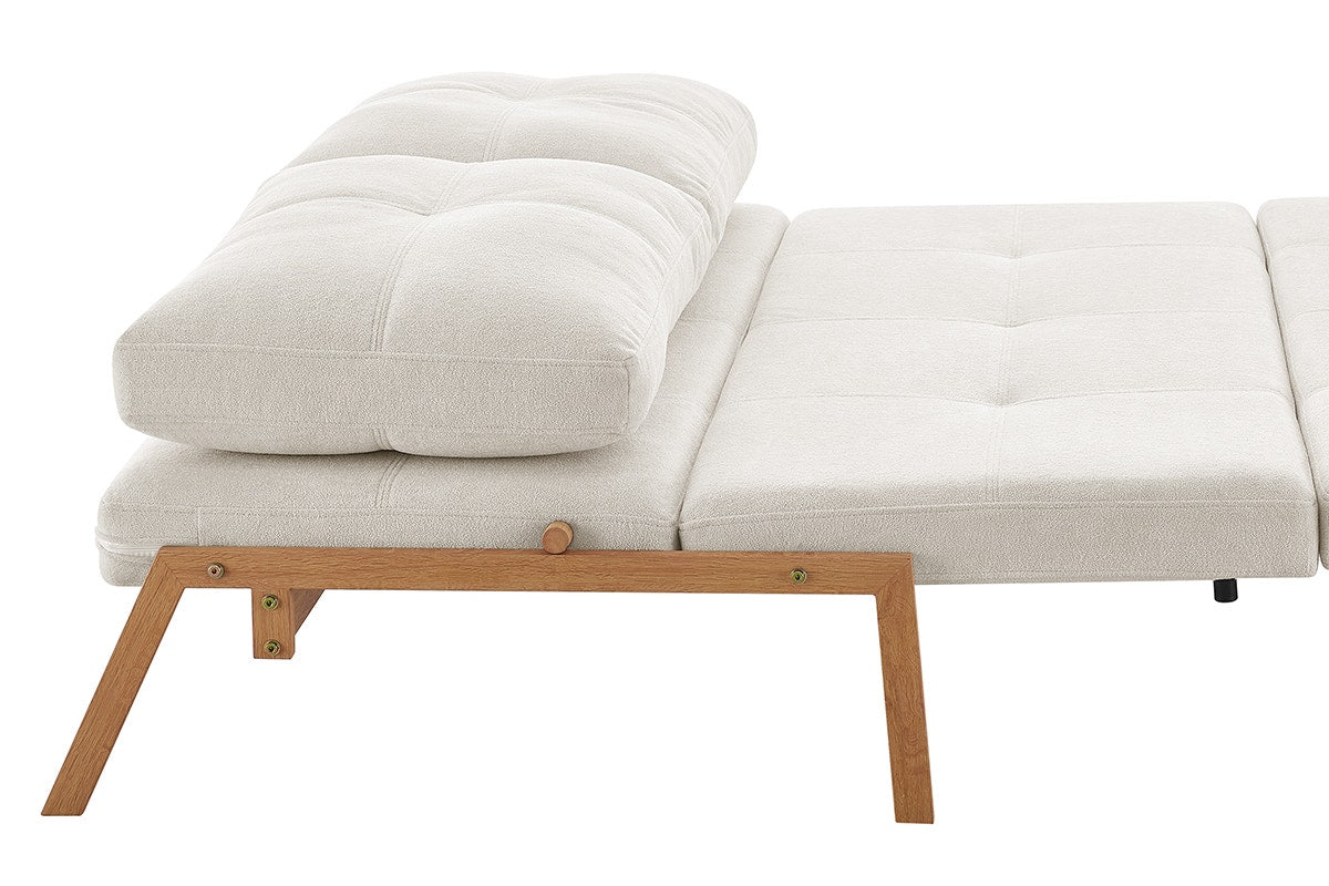 Shangri-La Brad Upholstered Double Sofa Bed (Natural)
