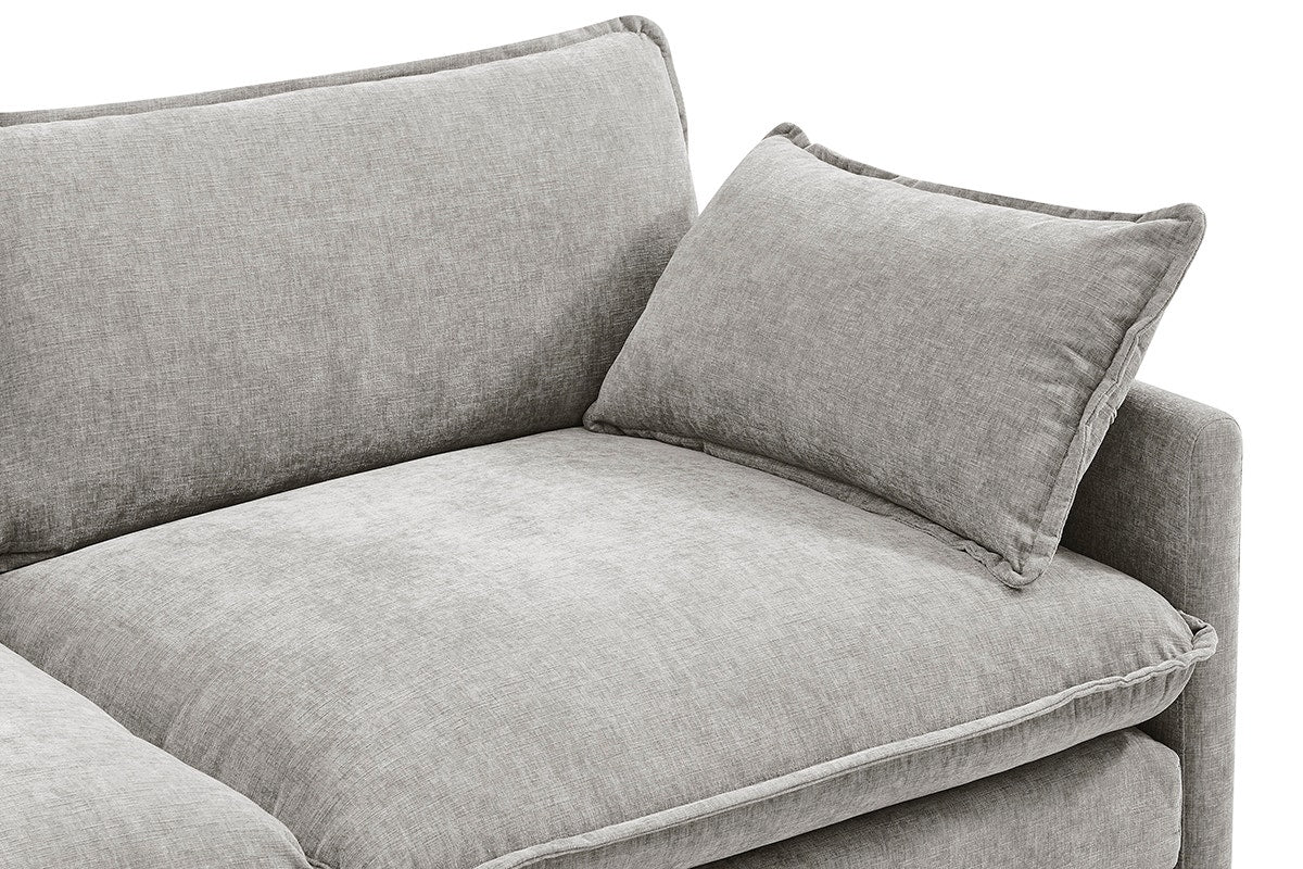 Shangri-La Balos 4 Seater Sofa with Ottoman (Grey)
