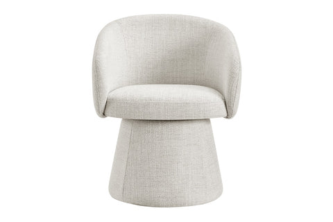 Shangri-La Castro Upholstered Swivel Dining Chair (Beige)