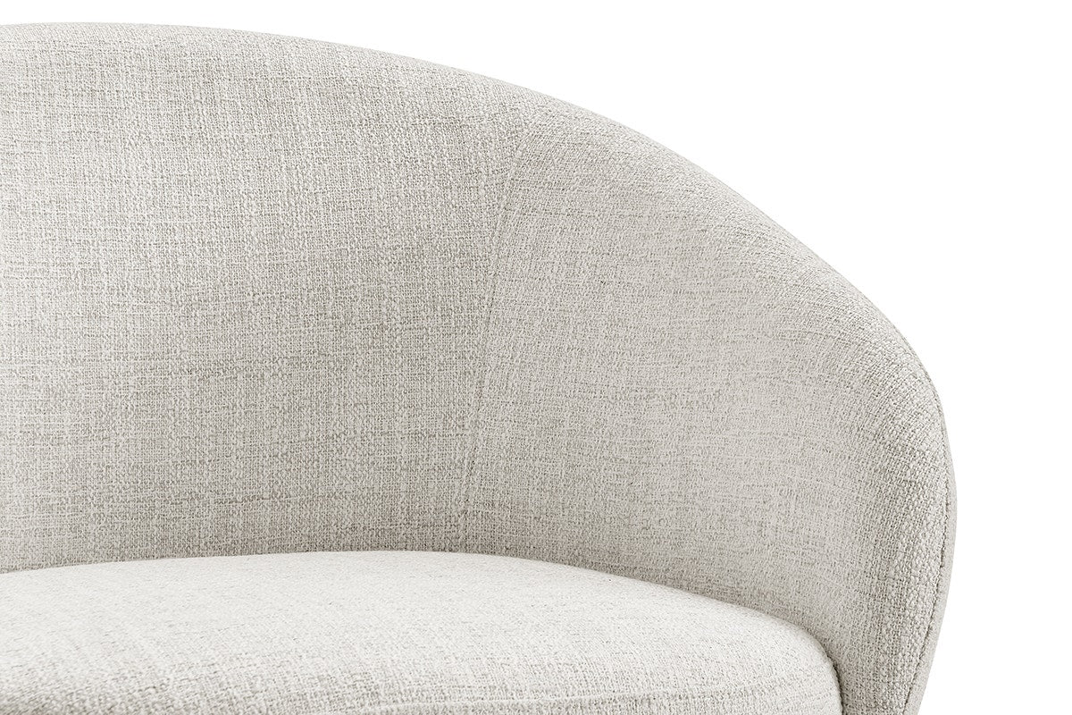 Shangri-La Castro Upholstered Swivel Dining Chair (Beige)