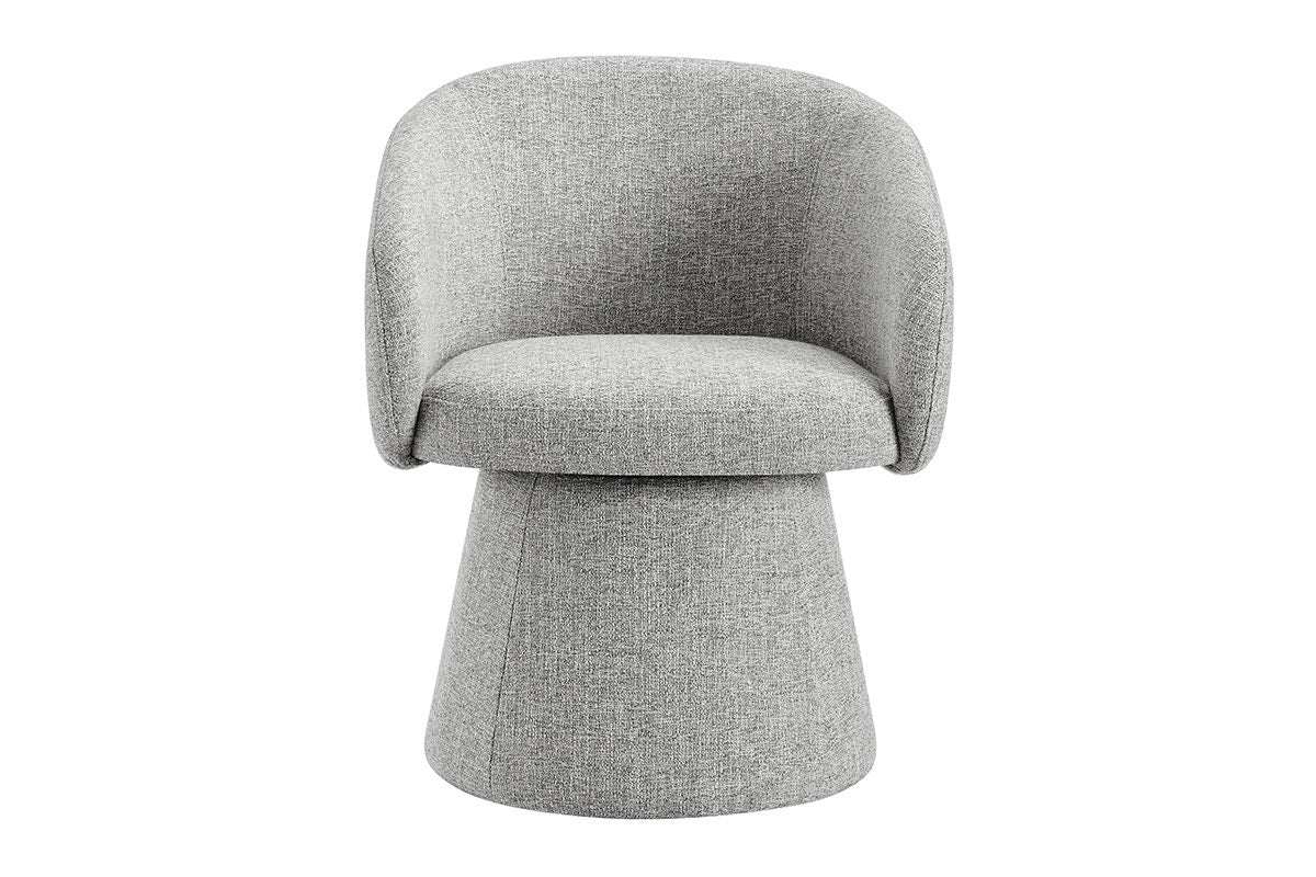 Shangri-La Castro Upholstered Swivel Dining Chair (Grey)