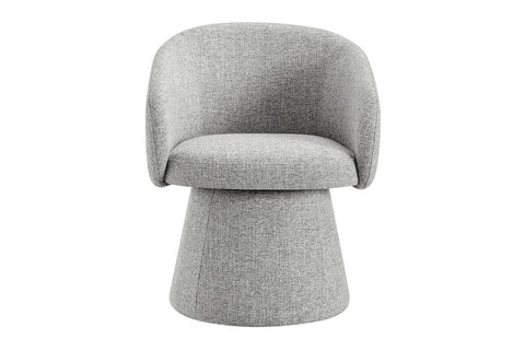 Shangri-La Castro Upholstered Swivel Dining Chair (Grey)