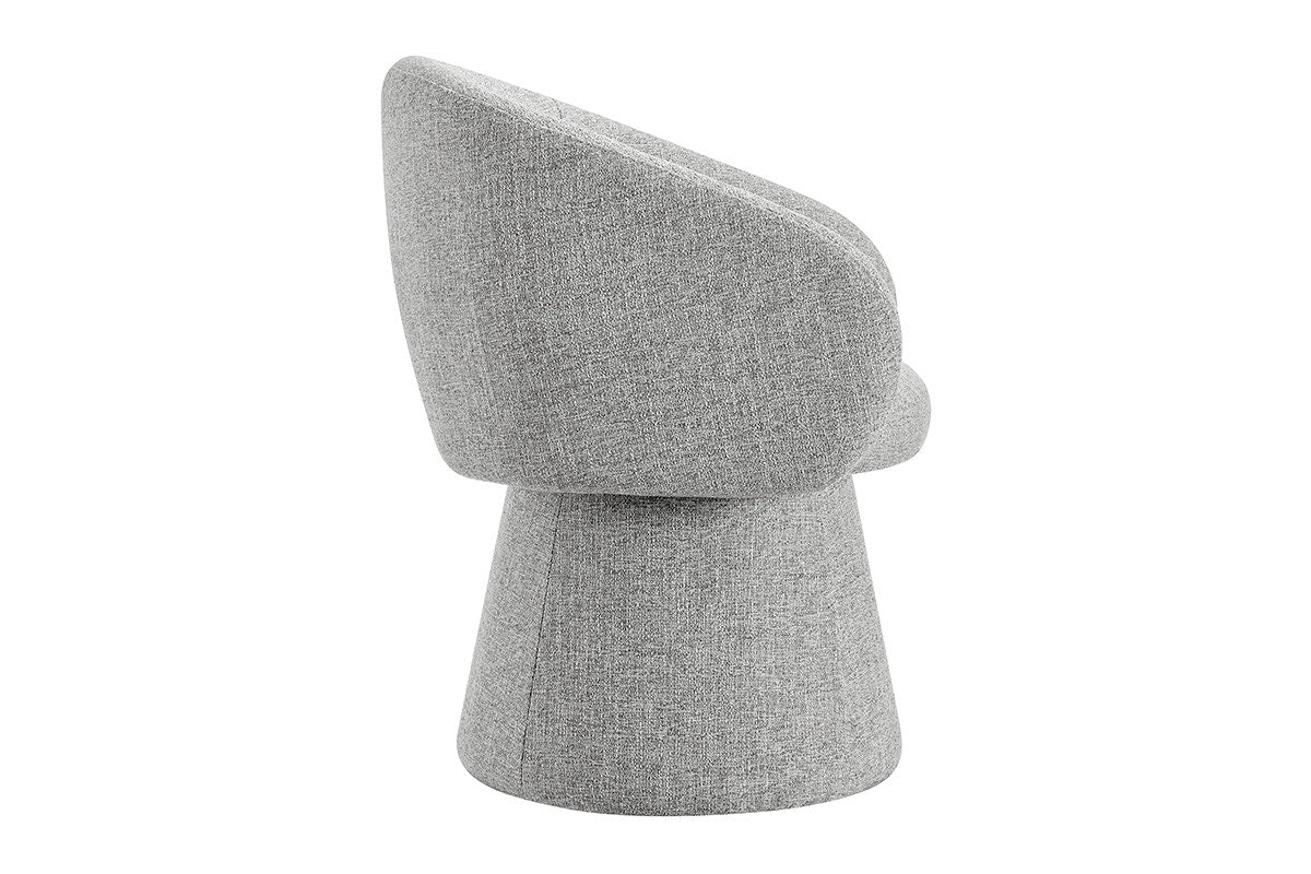 Shangri-La Castro Upholstered Swivel Dining Chair (Grey)