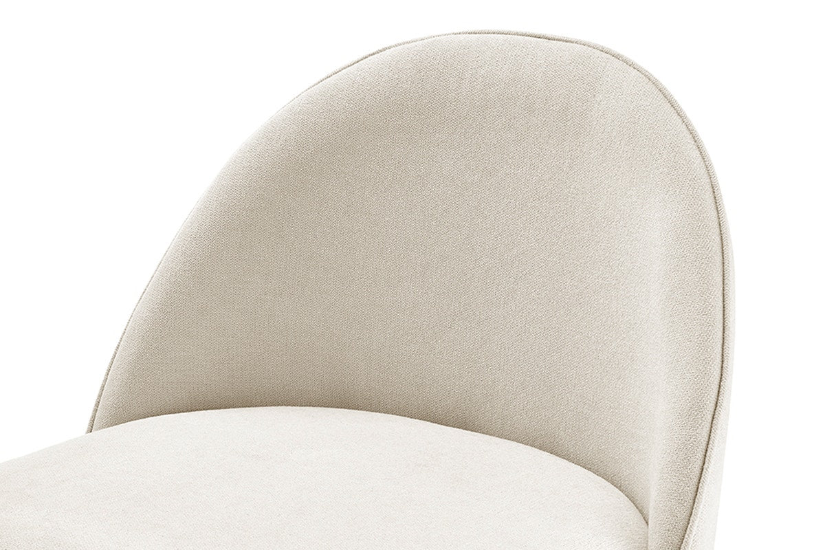 Set of 2 Shangri-La Charley Curved Back Bar Stools (Off White/Wood)
