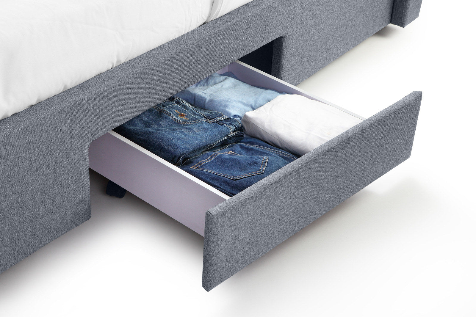 Shangri-La Marseille Storage Bed Frame (King Light Grey)