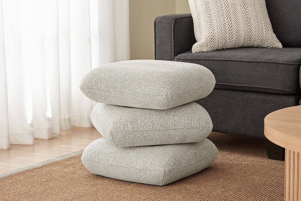 Shangri-La Iris Ottoman (Beige)