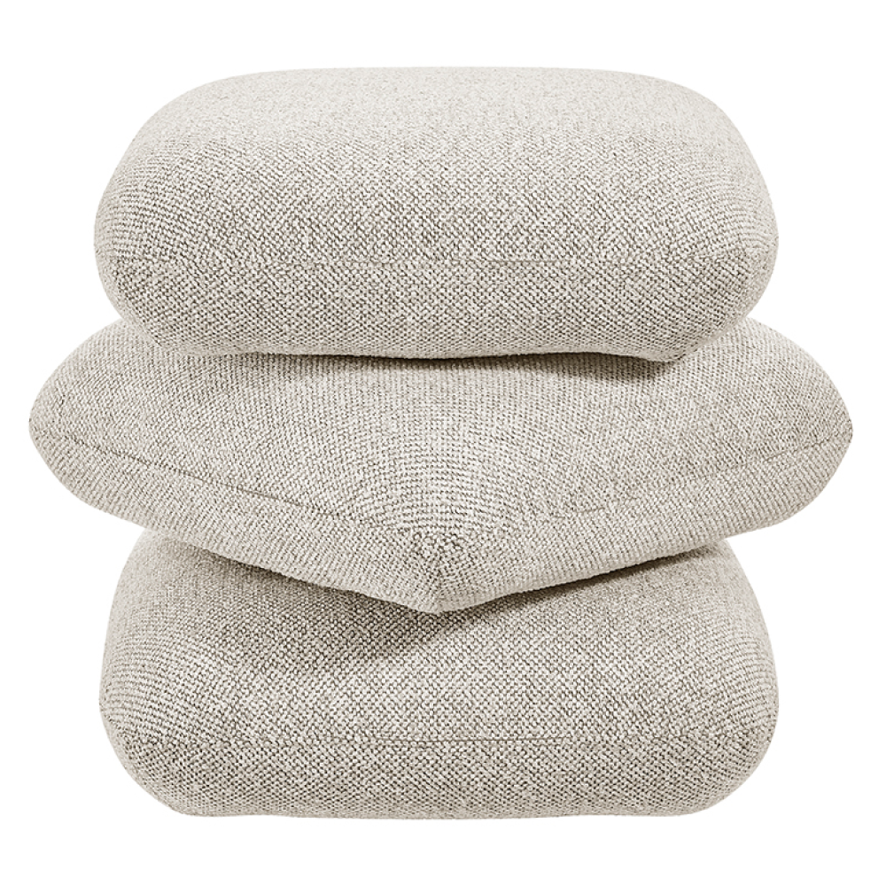 Shangri-La Iris Ottoman (Beige)
