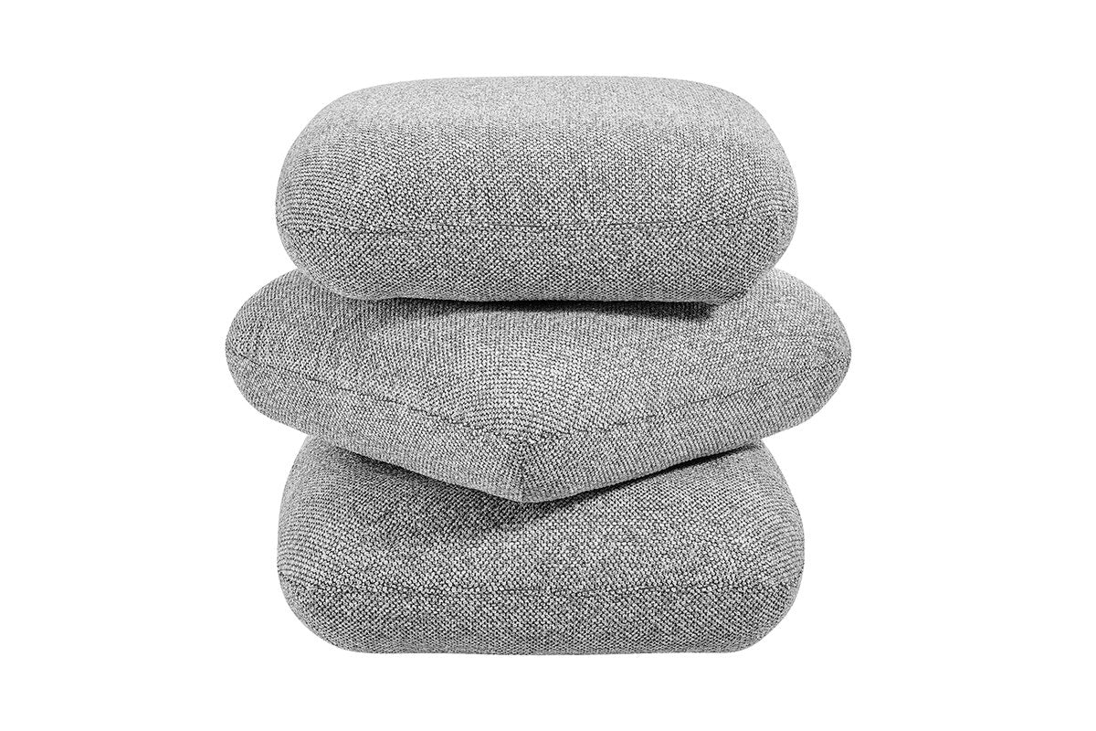 Shangri-La Iris Ottoman (Grey)
