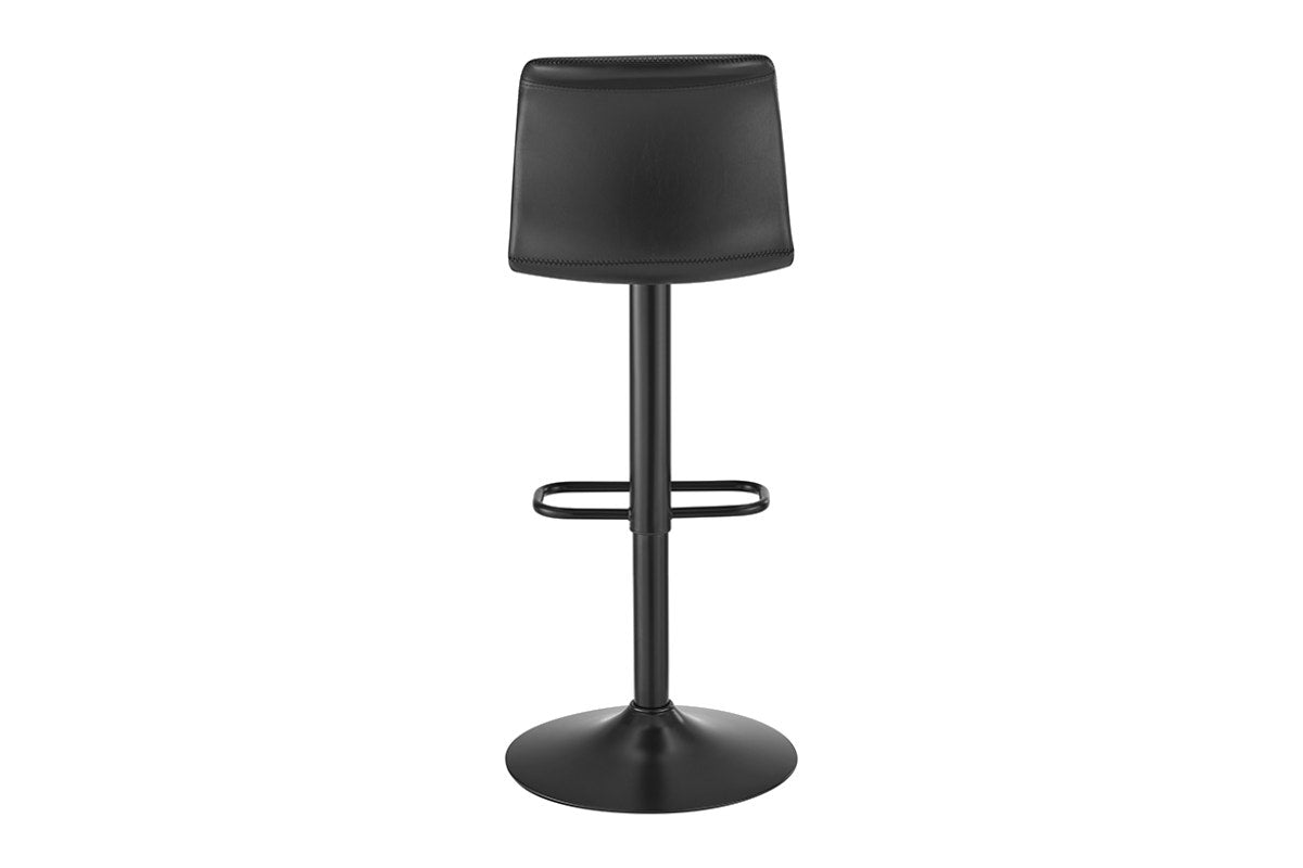 Set of 2 Shangri-La Jackson Height Adjustable Bar Stools (Black/Black PU)